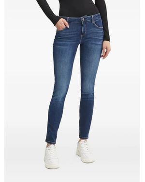 Guess Jean À Plaque Logo - Bleu