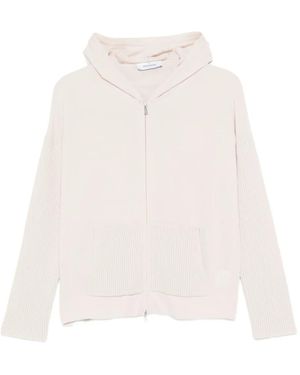 Gran Sasso Hooded Zip Knitwear - White