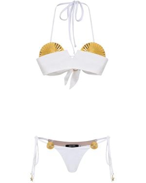 Amir Slama Bikini con estilo bustier - Blanco