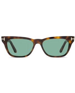 Tom Ford Penn Rectangle-Frame Sunglasses - Green