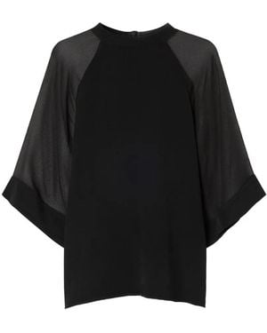 Filippa K Sheer-Panel Top - Black