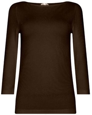 Wolford Top Cordoba con cuello barco - Marrón