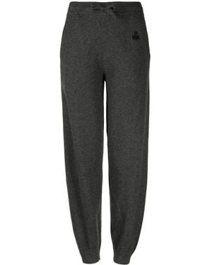 Isabel Marant Kira Drawstring-Waist Knitted Trousers - Black