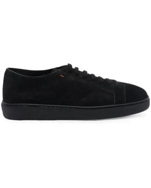 Santoni Damps Lace-Up Sneakers - Black
