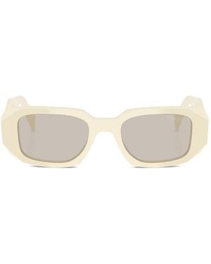 Prada Occhiali Da Sole Squadrati - Bianco