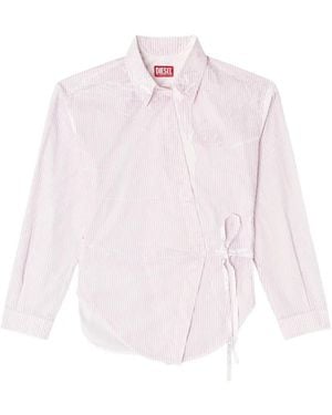 DIESEL C-Delphos Striped Shirt - Pink