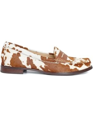 Sarah Chofakian Choux Animal-Print Loafers - Brown