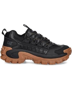 Caterpillar Lace-Up Rubber-Sole Trainers - Black