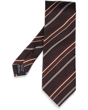 Tom Ford Striped Silk Tie - Brown