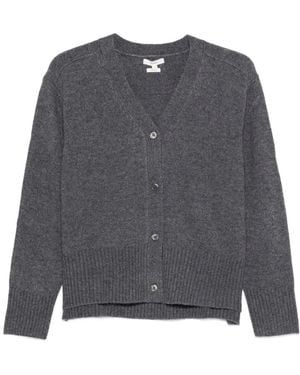 Yerse V-Neck Ribbed Cardigan - Grey