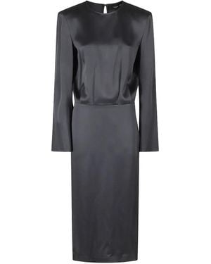 FEDERICA TOSI Robe Courte À Épaulettes - Grey