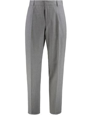 BOSS Pinstripe Tailored Trousers - Grey