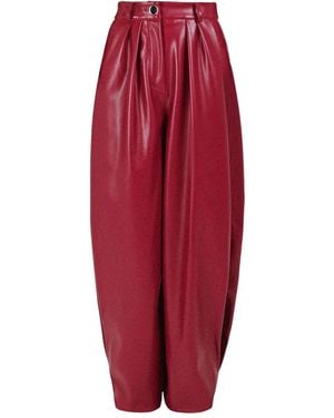 ROWEN ROSE Button-Fastening Pants - Red