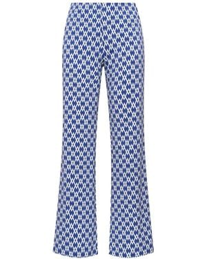 Maliparmi Diamond Glow Geometric-Print Trousers - Blue