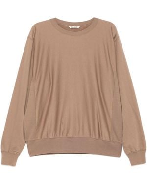 AURALEE Elastic High Gauge Sweatshirt - Natural