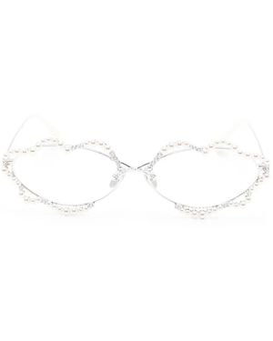 YVMIN Occhiali Da Sole Ovali - Bianco
