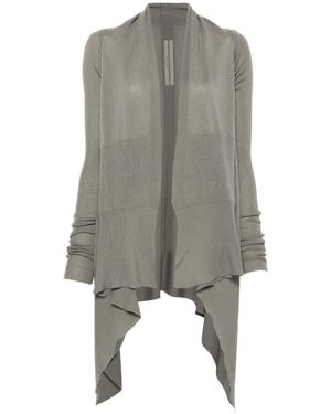 Rick Owens Long-Sleeve Asymmetric Cardigan - Grey