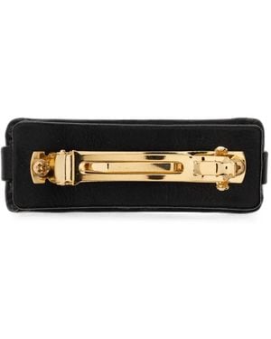 Versace Leather Hair Clip - White