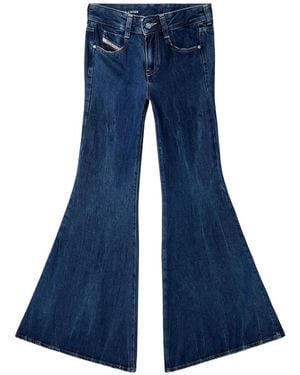 DIESEL 1970 D-Bleess 09N61 Flared Low-Waist Jeans - Blue