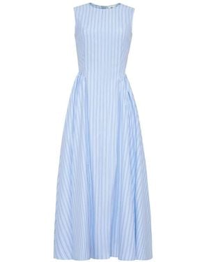 Adam Lippes Aliena Striped Maxi Dress - Blue