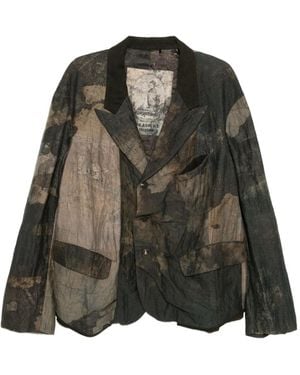 Ziggy Chen Printed Blazer - Green