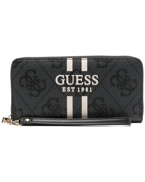 Guess Laurel Zip-Around Large Wallet - Black
