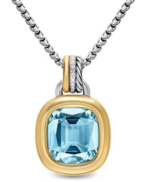 David Yurman Collar Mercer De Topacio Y Diamantes - Azul