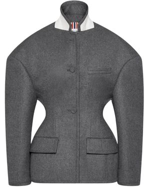 Thom Browne Fitted Jacket - Grey
