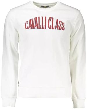 Roberto Cavalli Pullover Mit Logo-Print - Weiß