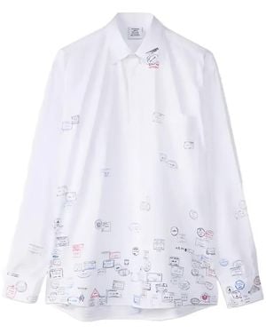 Vetements Camisa con estampado gráfico - Blanco