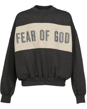 Essentials Cropped Paneled Sweatshirt - Black