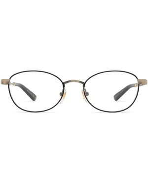 Gucci Oval-Frame Glasses - Metallic