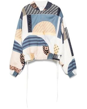 Fendi リバーシブル ボンバージャケット - ブルー