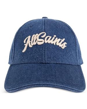 AllSaints Odyssey Logo-Embroidered Baseball Cap - Blue
