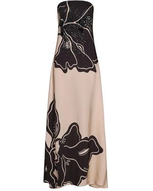 Johanna Ortiz Simbología Floral Sequined Crepe Maxi Dress - Black