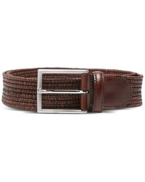 Canali Logo-Detail Belt - Brown