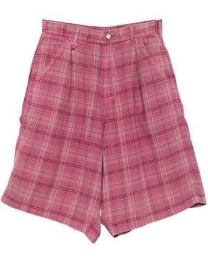 R13 Jesse checked shorts - Rosa
