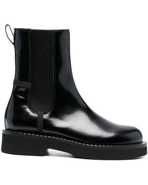 Premiata Botines Con Paneles Elásticos - Negro