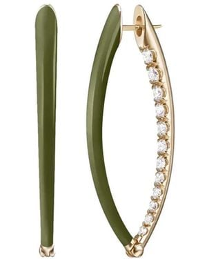 Melissa Kaye 18K Medium Cristina Diamond Earrings - White