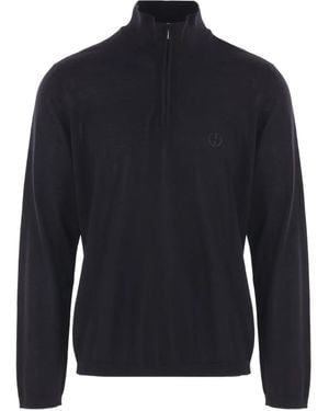 Giorgio Armani Maglione Con Mezza Zip - Blu