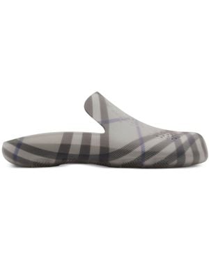 Burberry Stingray Checked-Lining Slippers - White