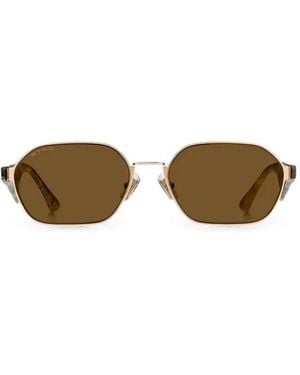 Etro Geometric-Frame Sunglasses - Metallic