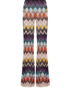 Missoni Chevron-Pattern Trousers - Natural