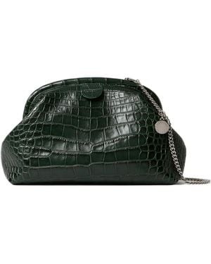 Stella McCartney Croc-Effect Clutch Bag - Green