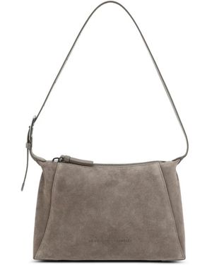 Brunello Cucinelli Zip-Fastening Shoulder Bag - Grey