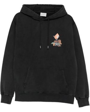 Drole de Monsieur Glass Lion Drawstring Hoodie - Black