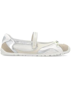 Pinko Toutch-Strap Logo-Detail Trainers - White