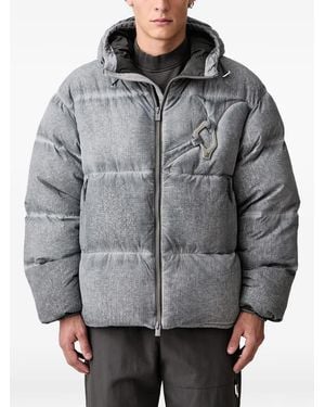 HELIOT EMIL Padded Hooded Jacket - Grey