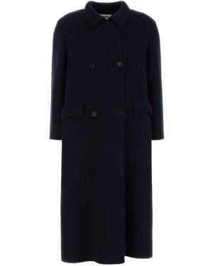 Miu Miu Manteau À Boutonnière Croisée - Bleu