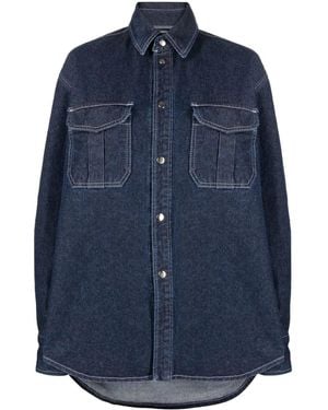 ANOUKI Oversized Denim Shirt - Blue